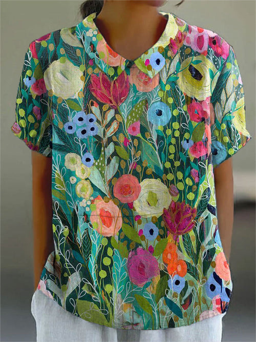 Margarita | Watercolor Floral Shirt