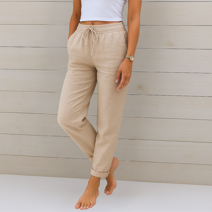 Maylora | Relax Linen Pants with Adjustable Waist