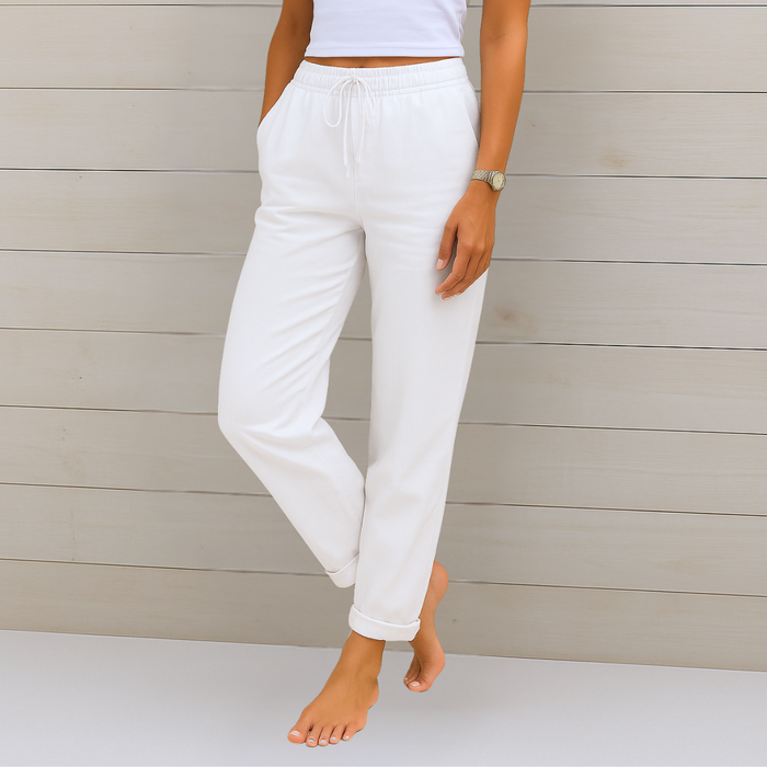 Maylora | Relax Linen Pants with Adjustable Waist