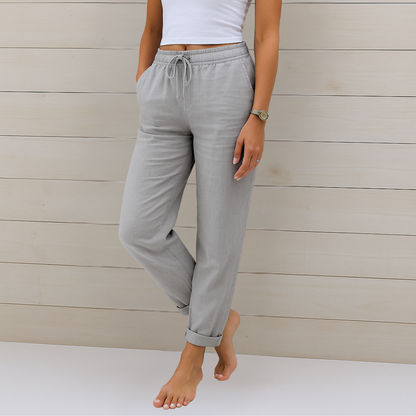Maylora | Relax Linen Pants with Adjustable Waist
