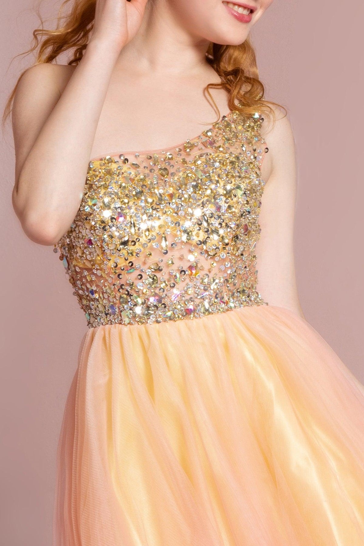 One Shoulder Homecoming Short Prom Dress