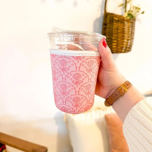 Pink Hydrangeas Coffee Coozie