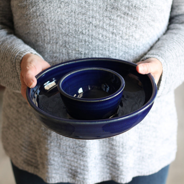 SECONDS SALE | Handmade Pottery | Large Chip n' Dip Bowl image 5