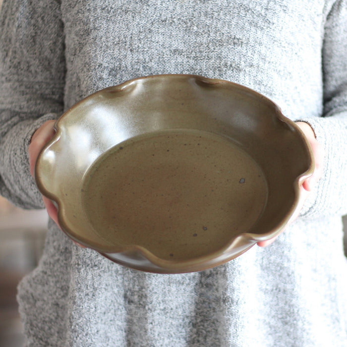 SECONDS SALE | Handmade Pottery | Large Pie Plate image 4
