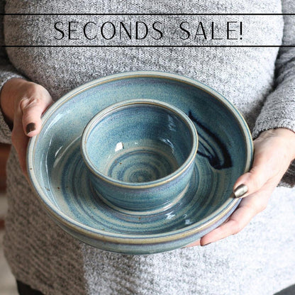 SECONDS SALE | Handmade Pottery | Small Chip n' Dip Bowl image 0
