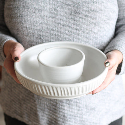 SECONDS SALE | Handmade Pottery | Small Chip n' Dip Bowl image 1