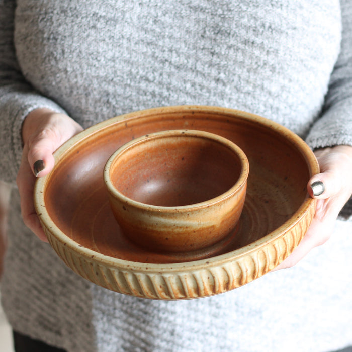 SECONDS SALE | Handmade Pottery | Small Chip n' Dip Bowl image 4