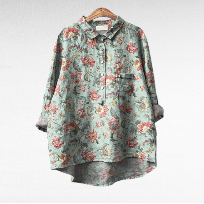 Séraphine | Artistic Floral Blouse