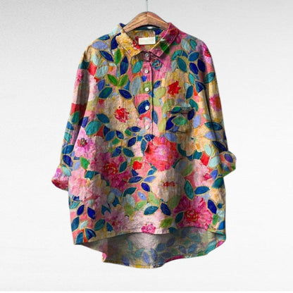 Séraphine | Artistic Floral Blouse