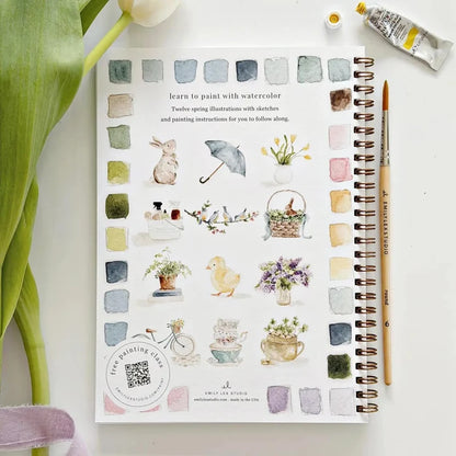 Spring watercolor book