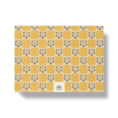 Weekly Desk Planner, Undated - Floral Checkerboard