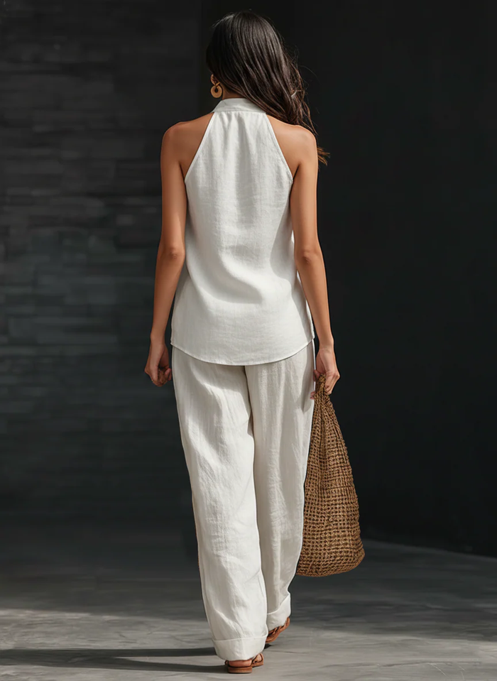 Zoë - Sleeveless Halter Set