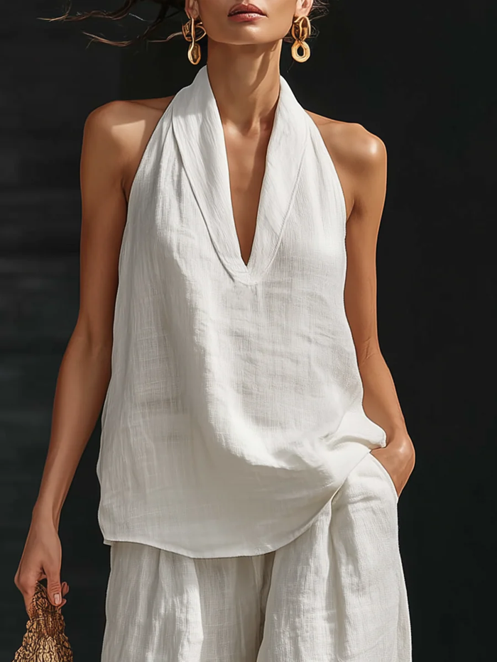 Zoë - Sleeveless Halter Set